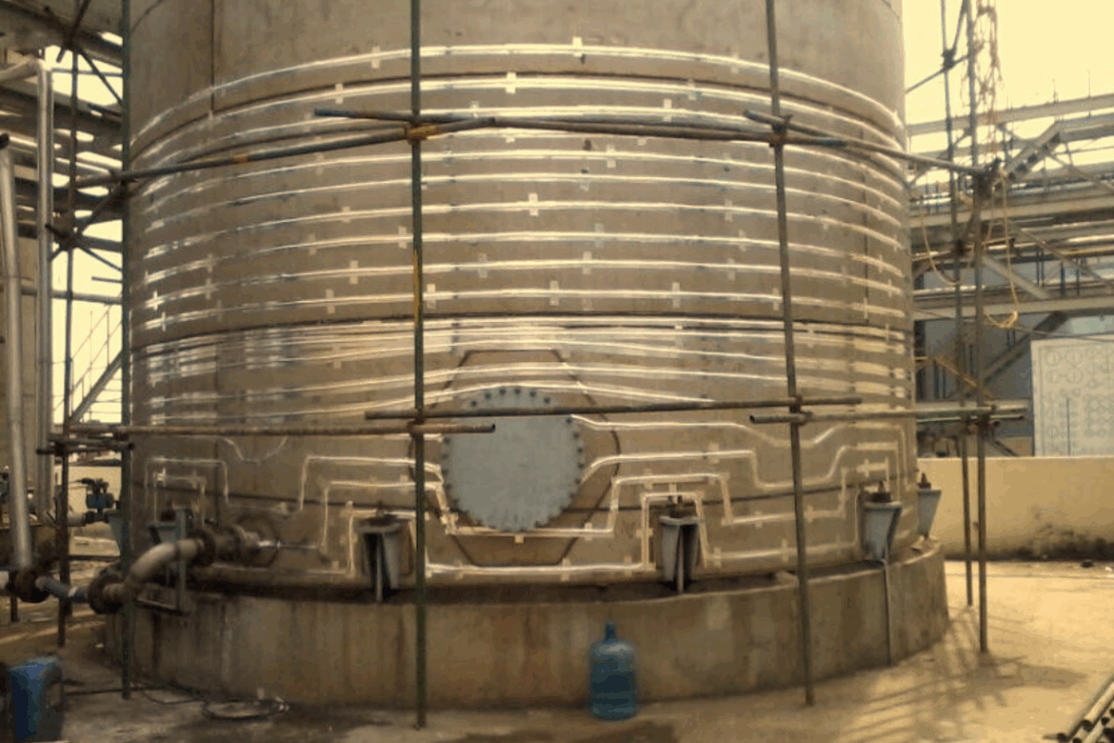 Traço elétrico em silos e tanques industriais